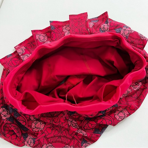 Lululemon Run Pace Setter Skirt Size 8 4-way Stretch (Regular) Multicolored Red - Picture 8 of 16